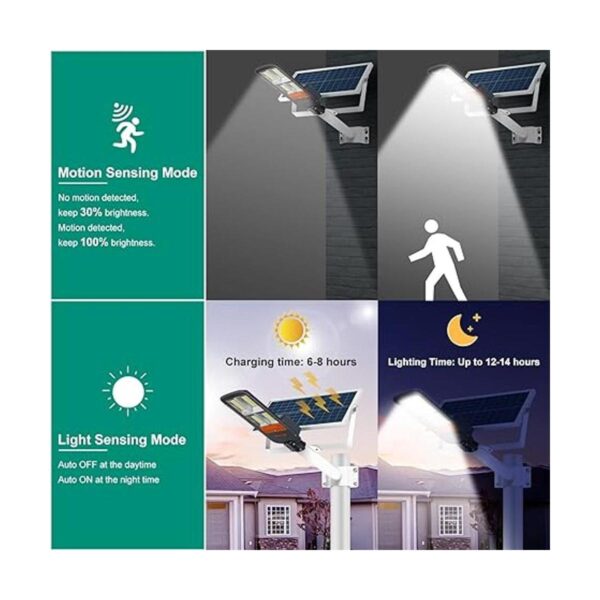 Gebosun Lámpara solar LED de 300 W para exteriores 6000 K_2