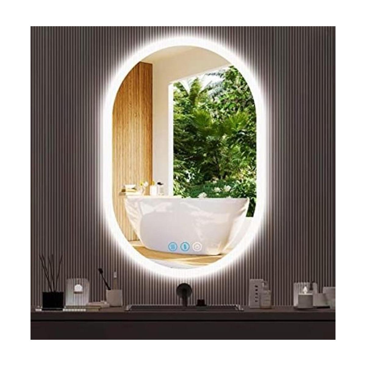 DIDIDADA Espejo de baño LED con luces de 24.0 x 16.0 in