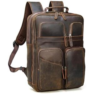 Polare Mochila de cuero de grano completo de 17.3 pulgadas_1