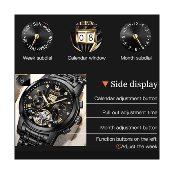 OLEVS Watches Men Self Winding Skeleton Watch for Men No_5