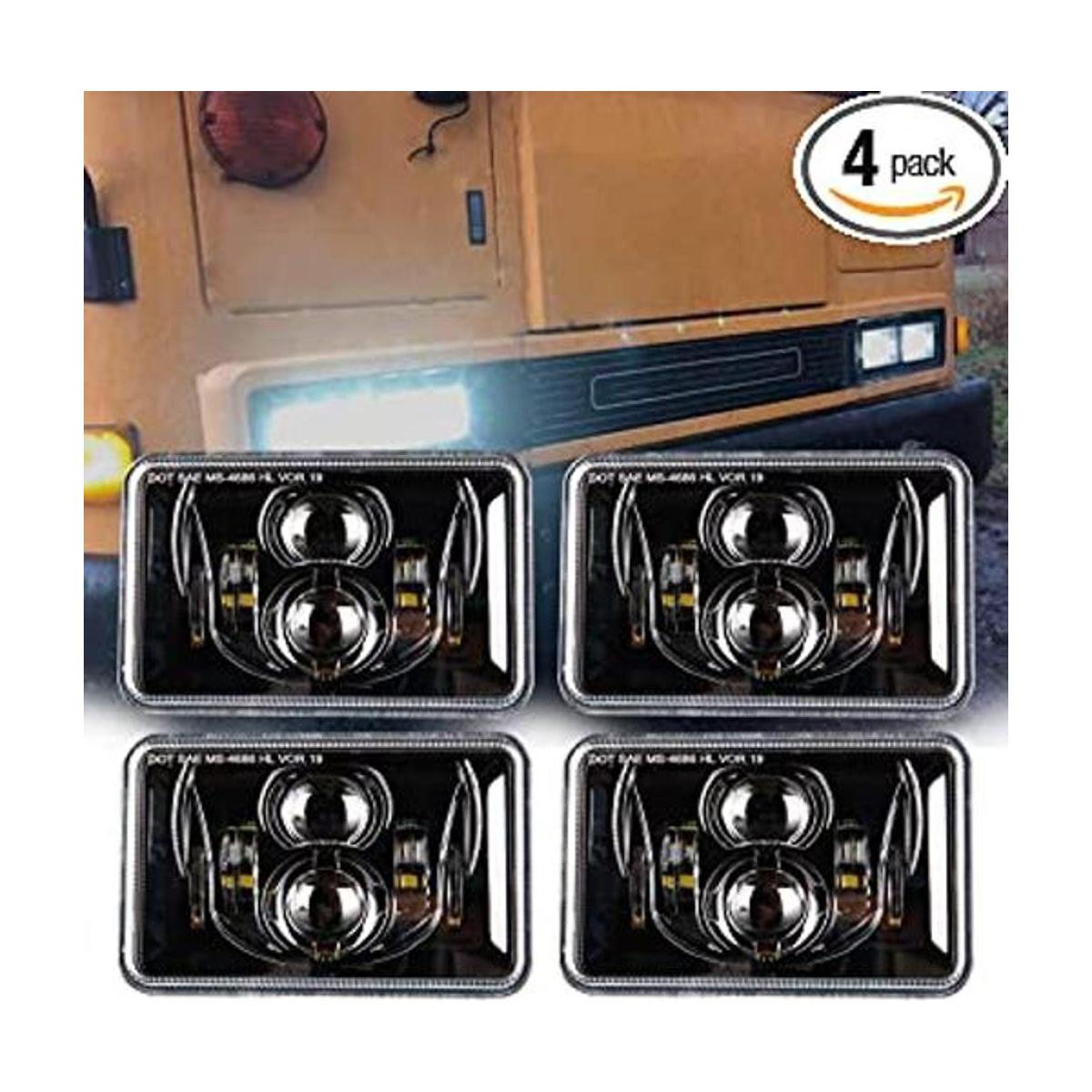 Juego de luces rectangulares LED de 4 x 6 pulgadas