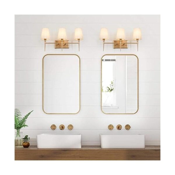 Lámparas de baño 3 luces doradas de tocador modernas_3