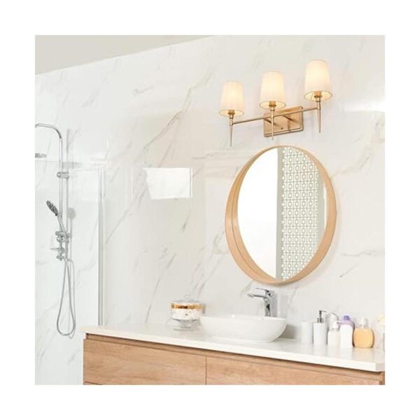 Lámparas de baño 3 luces doradas de tocador modernas_2