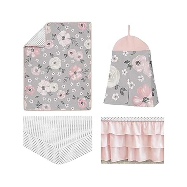 Sweet Jojo Designs Juego de ropa de cama de cuna floral en_2