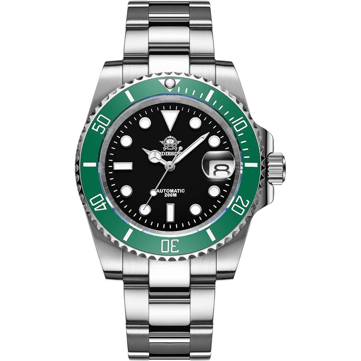 ADDIESDIVE Reloj de buceo de acero para hombres automático