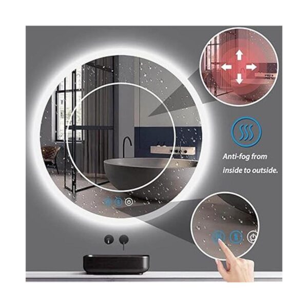 DIDIDADA Espejo LED redondo para tocador de baño con luces_3
