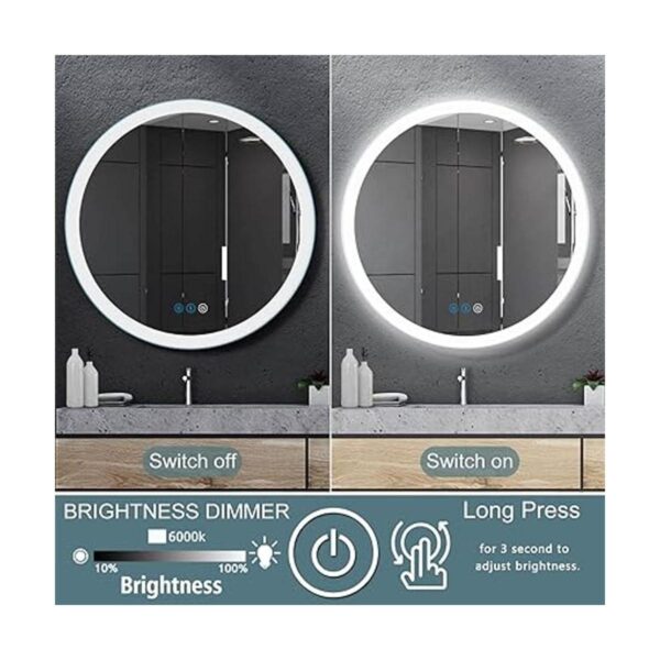DIDIDADA Espejo LED redondo para tocador de baño con luces_2