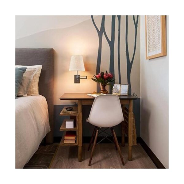 Juego de 2 apliques de pared negros modernos con pantalla_2