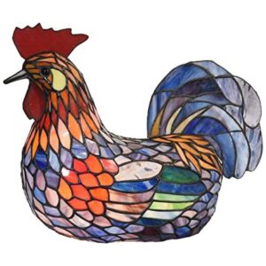 Bieye L10834 Lámpara de mesa decorativa de gallo colorido_1