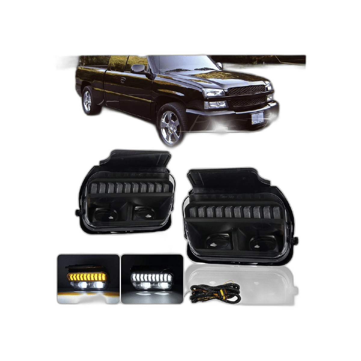 Luces antiniebla LED para Chevy Silverado 2003 2004 2005