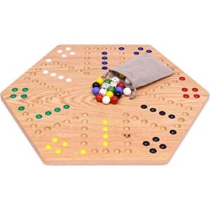 AmishToyBox.com Wahoo Juego de mesa de juego de mármol_1