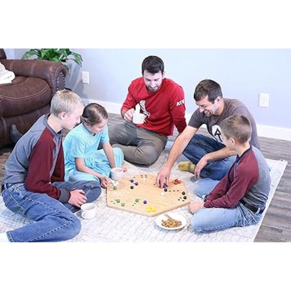 AmishToyBox.com Wahoo Juego de mesa de juego de mármol_2