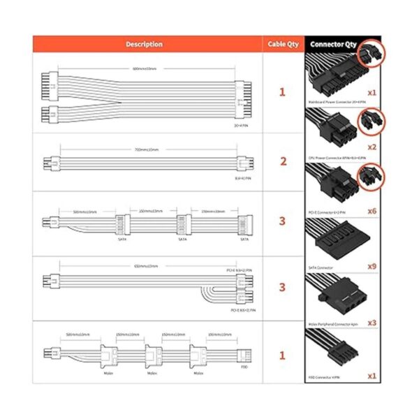 ARESGAME AGT Series 1000W Fuente de alimentación de 1000W_2