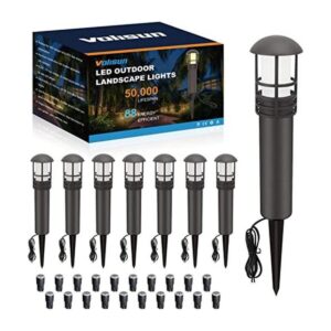 VOLISUN Paquete de 8 luces LED de paisaje para exteriores_1