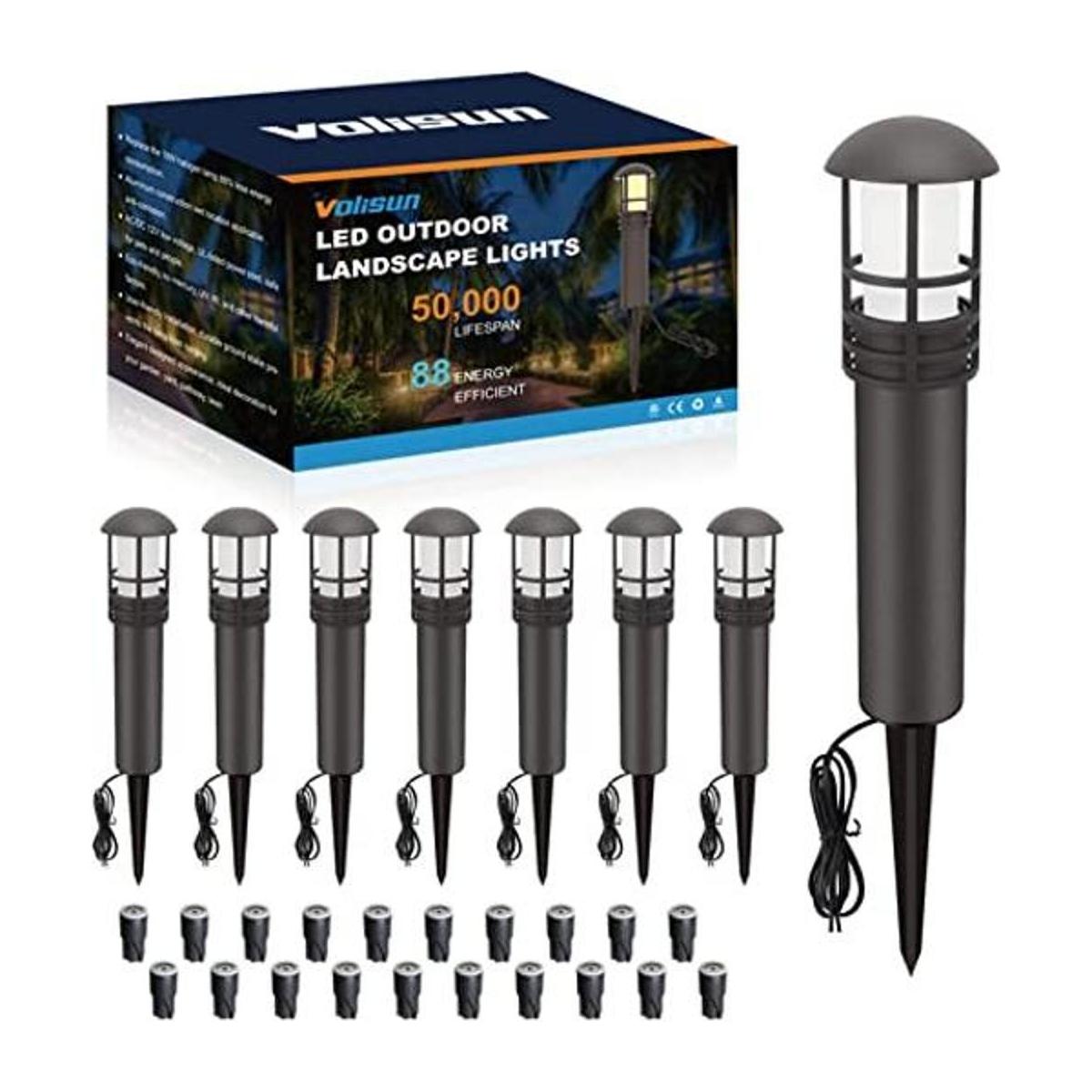 VOLISUN Paquete de 8 luces LED de paisaje para exteriores