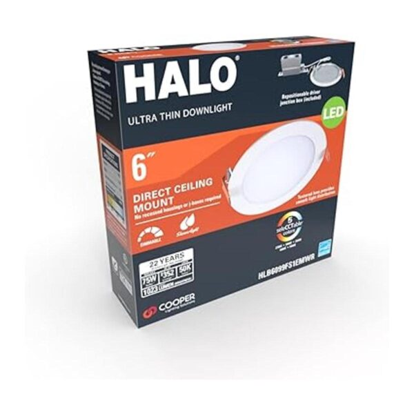 HALO Luz LED empotrada para techo y disco de ducha de 6_2
