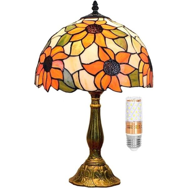 Blivuself Tiffany Lámpara de cristal de color amarillo_1