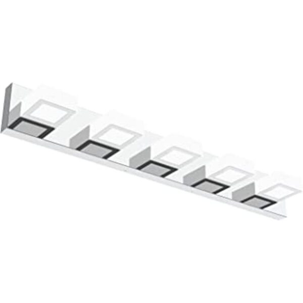 Ralbay Luminarias de baño cromadas regulables 5 luces LED