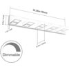 Ralbay Luminarias de baño cromadas regulables 5 luces LED