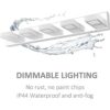Ralbay Luminarias de baño cromadas regulables 5 luces LED