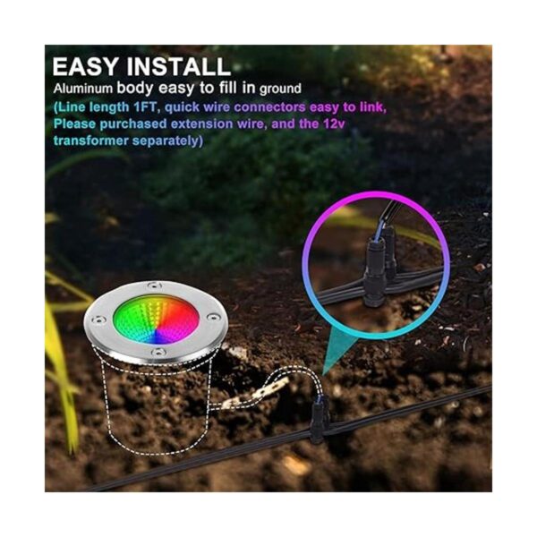 EAGLOD Iluminación de paisaje de 10 W RGBW luces de_2