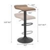 Finnhomy Juego de 2 taburetes de bar ajustables taburetes_3