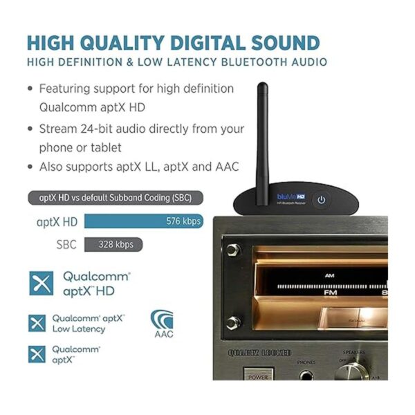 Auris Blume HD de largo alcance Bluetooth 5.0 Adaptador_4