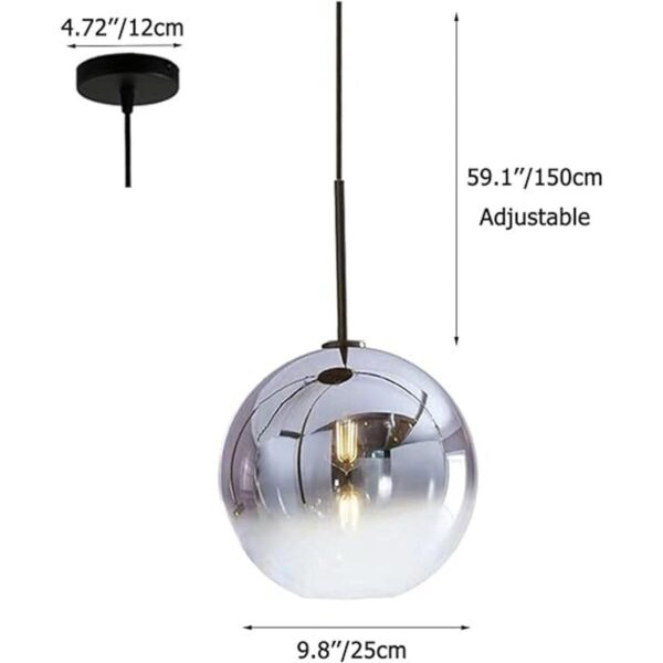 H XD GLOBAL Lámpara colgante de cristal de color_2