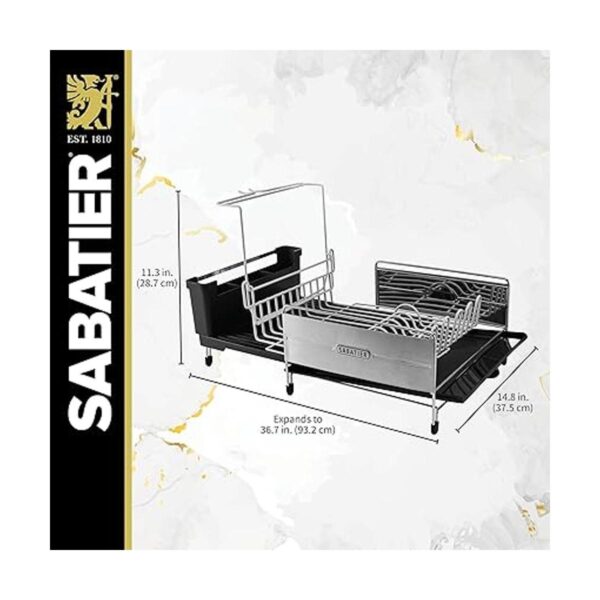 Sabatier Estante expandible de acero inoxidable con cables