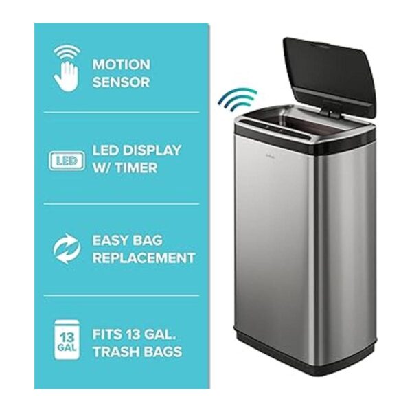 KRAUS GarbagePro Cubo de basura rectangular con sensor de
