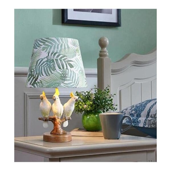 Lámparas de mesa de loros americanos retro para jardín_5