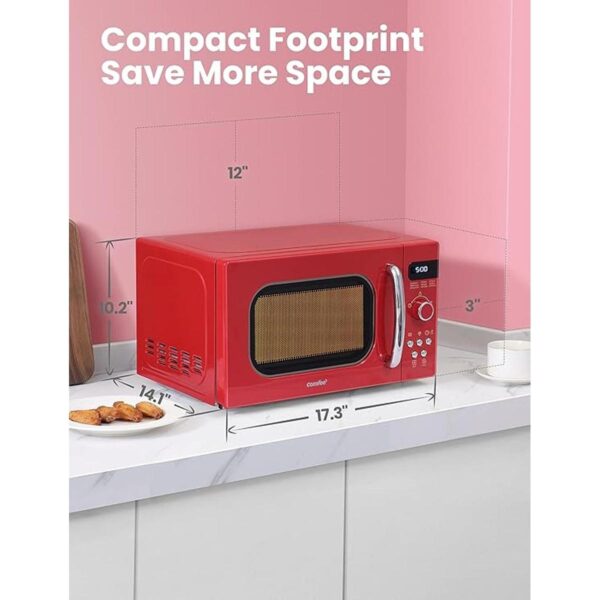 COMFEE Horno microondas retro de tamaño compacto para_2