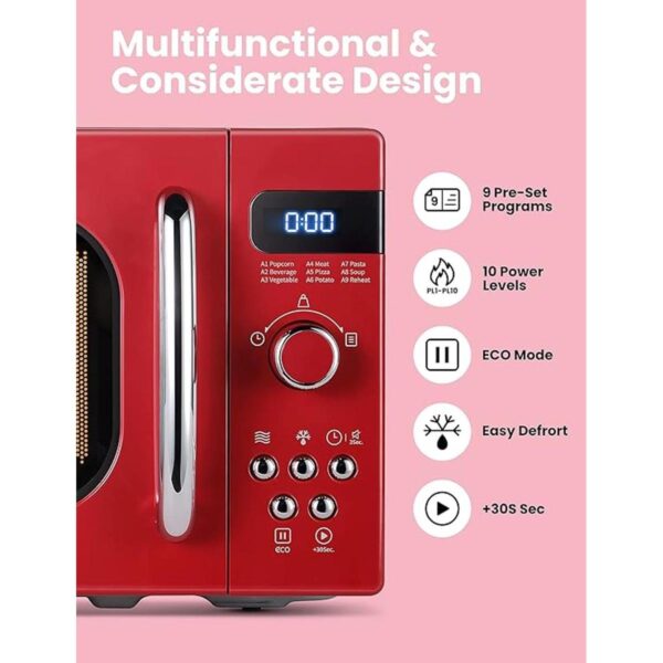 COMFEE Horno microondas retro de tamaño compacto para_6