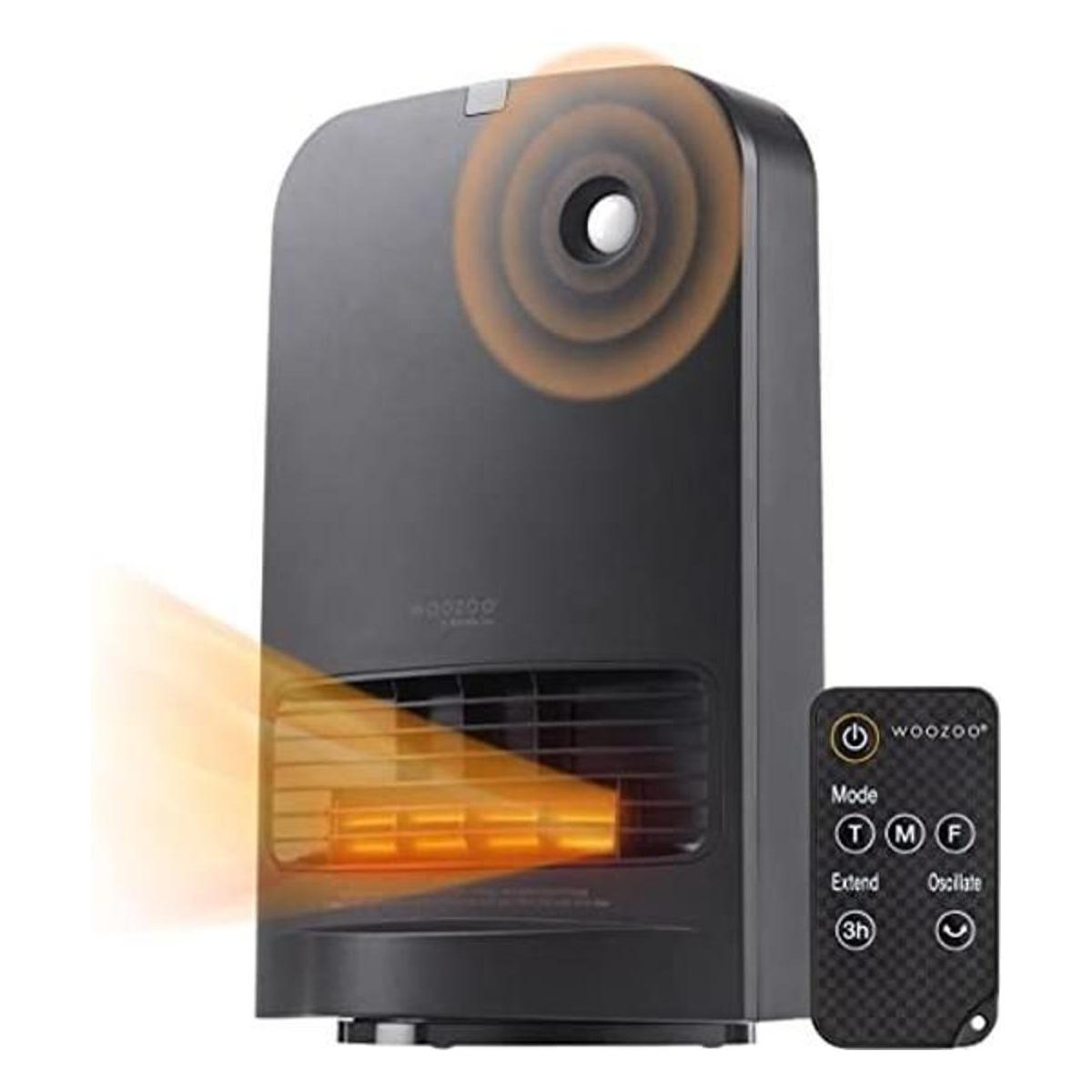 IRIS USA WOOZOO Calentador portátil oscilante de 1500 W