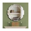 Hlartdecor Espejo de pared biselado sin marco Helicoid