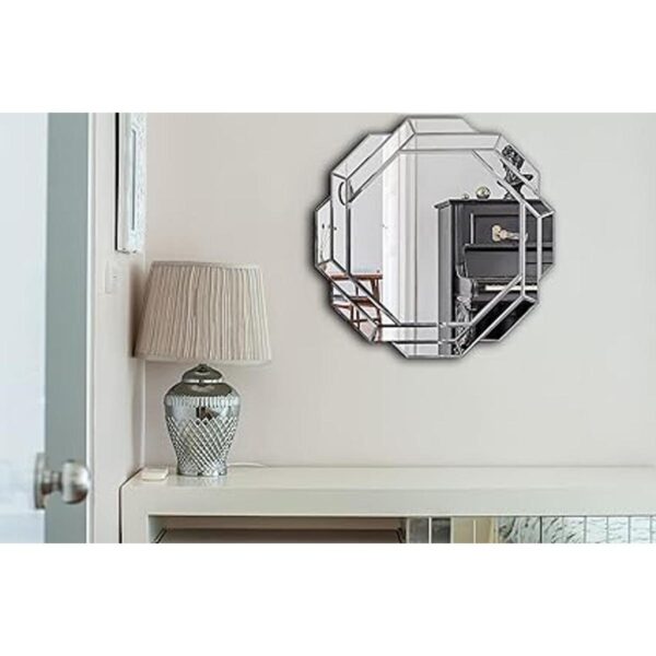 Hlartdecor Espejo de pared biselado sin marco Helicoid
