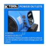 K Tool International Soplador de piso con motor de aire de