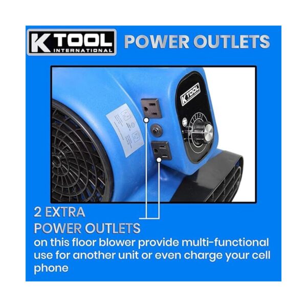 K Tool International Soplador de piso con motor de aire de