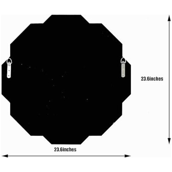 Hlartdecor Espejo de pared biselado sin marco Helicoid