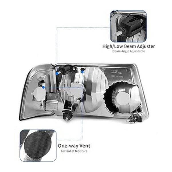 DWVO Montaje de faros delanteros compatible con Ford_3