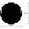 Hlartdecor Espejo de pared biselado sin marco Helicoid