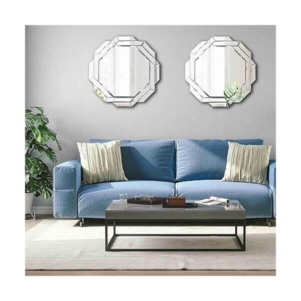 Hlartdecor Espejo de pared biselado sin marco Helicoid
