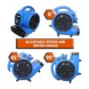 K Tool International Soplador de piso con motor de aire de