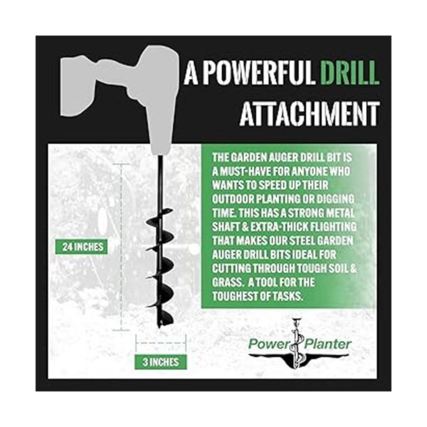 Power Planter foco de 3 x 24 pulgadas de Longitud