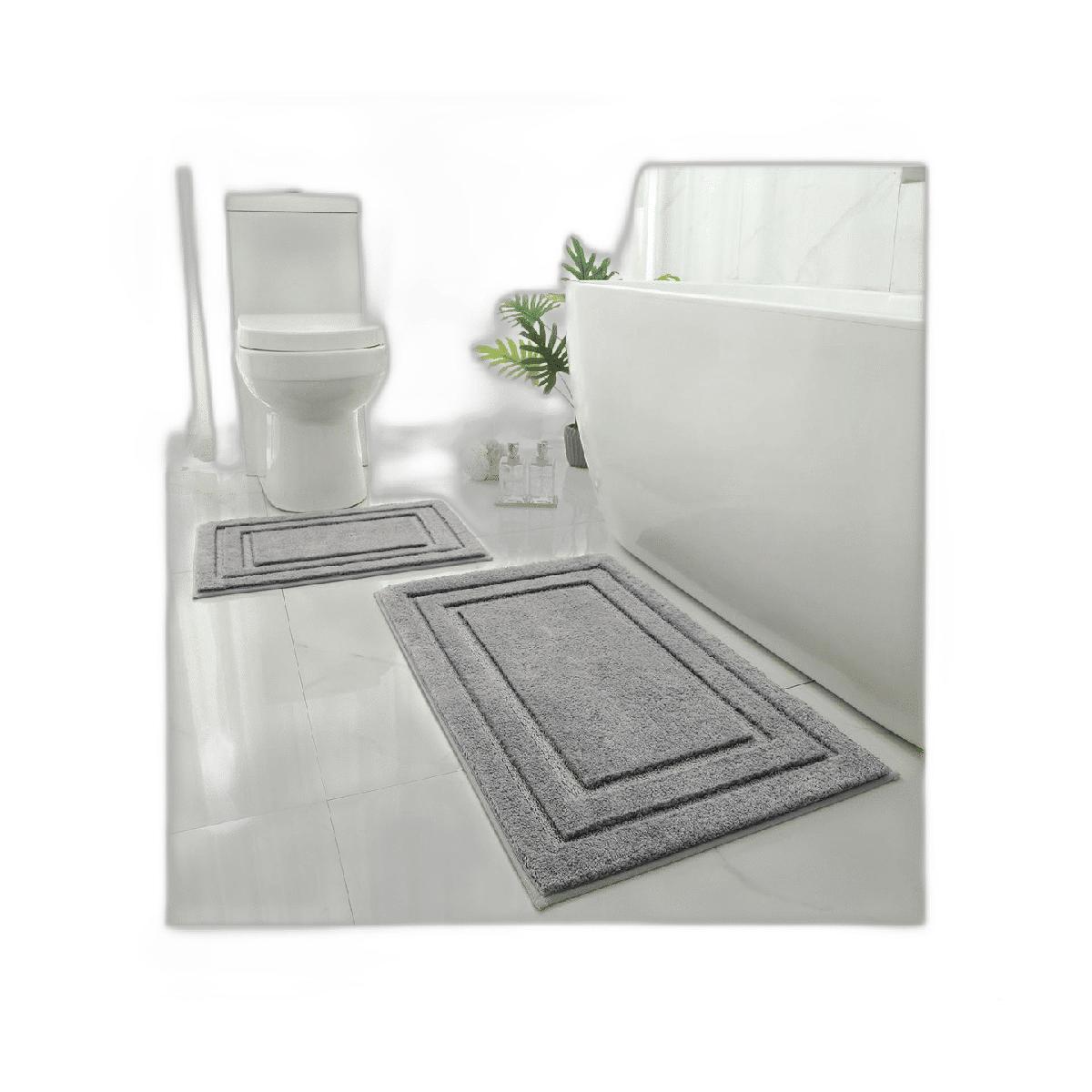 HOMEIDEAS Juego de alfombras de baño de 2 piezas color