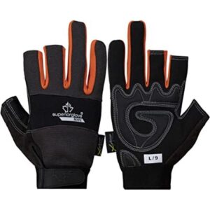 Superior Glove Guantes de cuero con medio dedo 1 par de_1