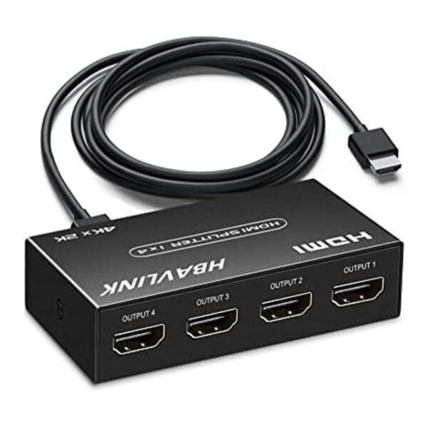 Divisor HDMI 1 en 4 salidas con cable HDMI de 3.3_1