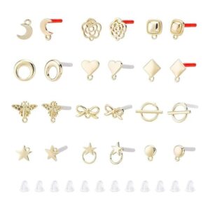 PH PandaHall 96 piezas de aretes dorados 48 piezas de 12