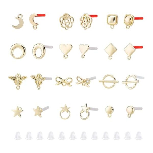 PH PandaHall 96 piezas de aretes dorados 48 piezas de 12