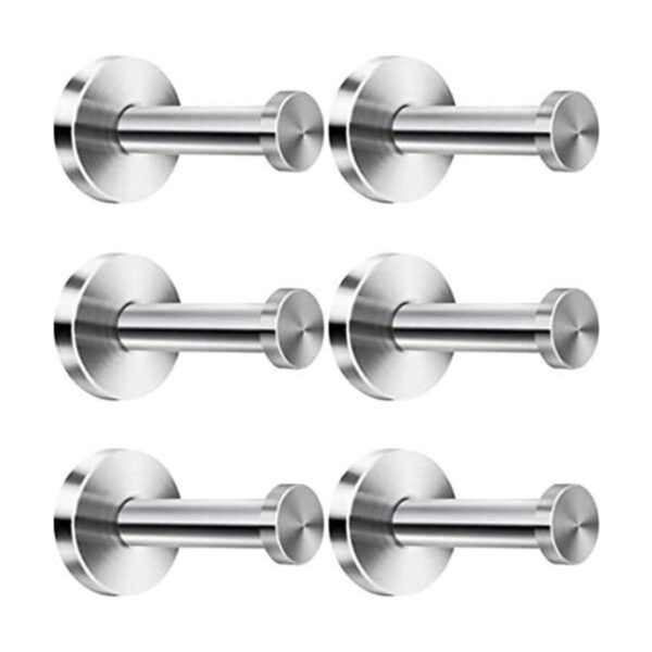 ONWON 6 piezas de ganchos de acero inoxidable para toalla_1